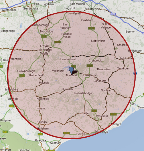 Area We Cover Map